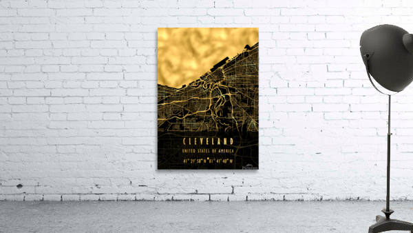 CLEVELAND MAP USA Wall Preview