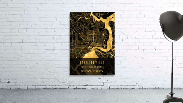 JACKSONVILLE MAP USA Wall Preview