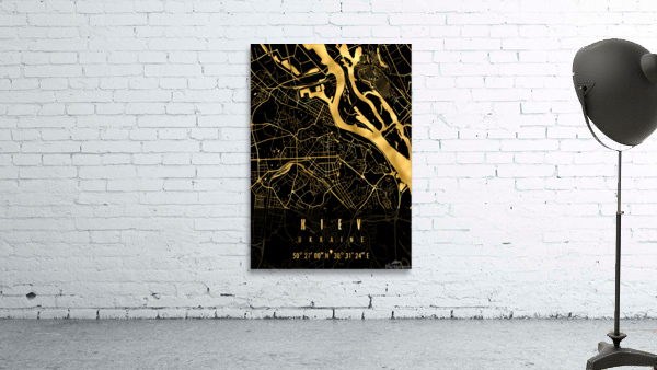 KIEV MAP UKRAINE Wall Preview