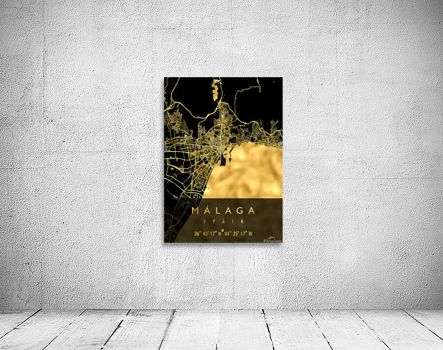 MALAGA MAP SPAIN Wall Preview