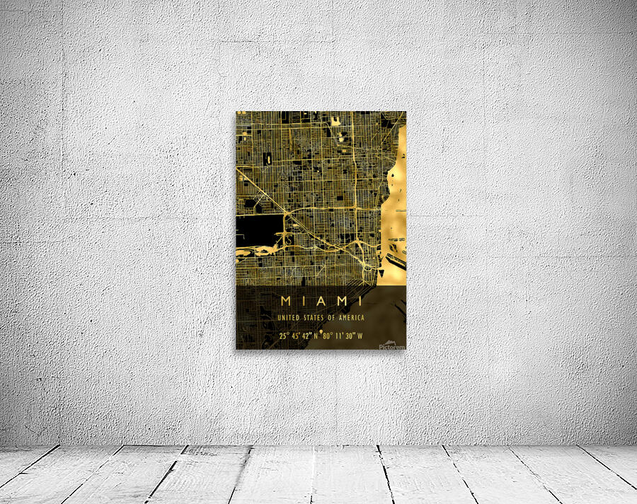 MIAMI MAP USA Wall Preview