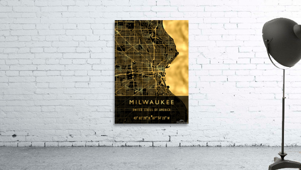 MILWAUKEE MAP USA Wall Preview