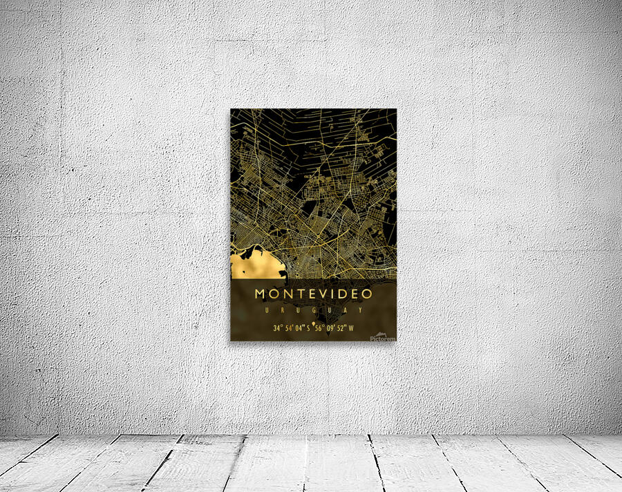 MONTEVIDEO MAP URUGUAY Wall Preview
