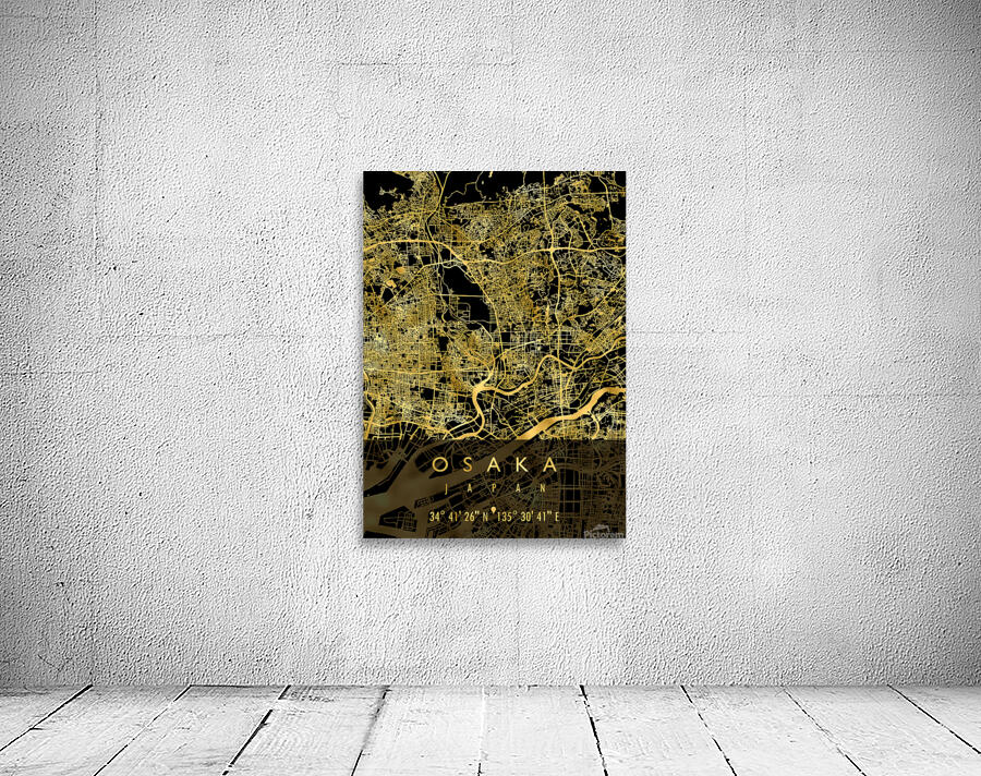 OSAKA MAP JAPAN Wall Preview