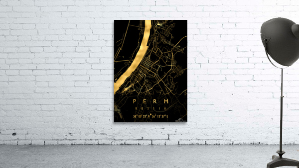 PERM MAP RUSSIA Wall Preview