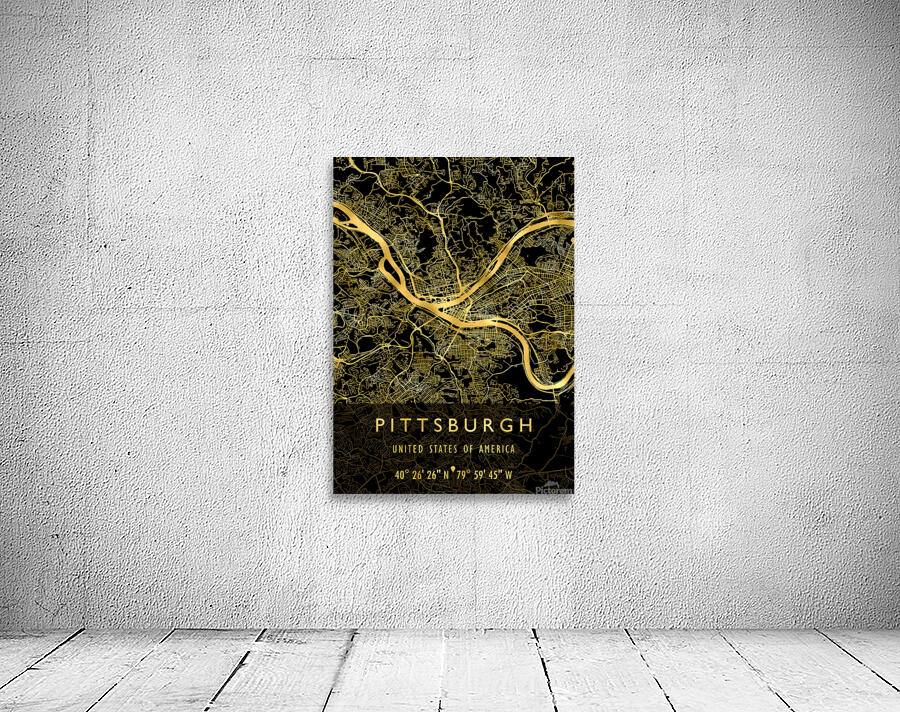 PITTSBURGH MAP USA Wall Preview