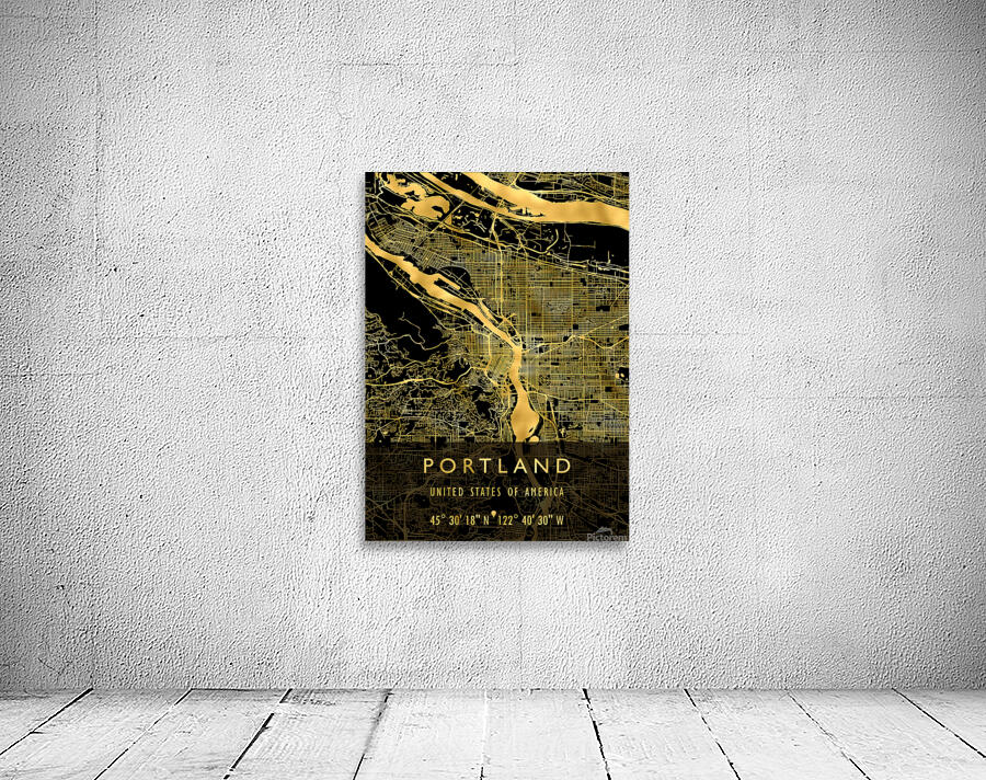 PORTLAND MAP USA Wall Preview