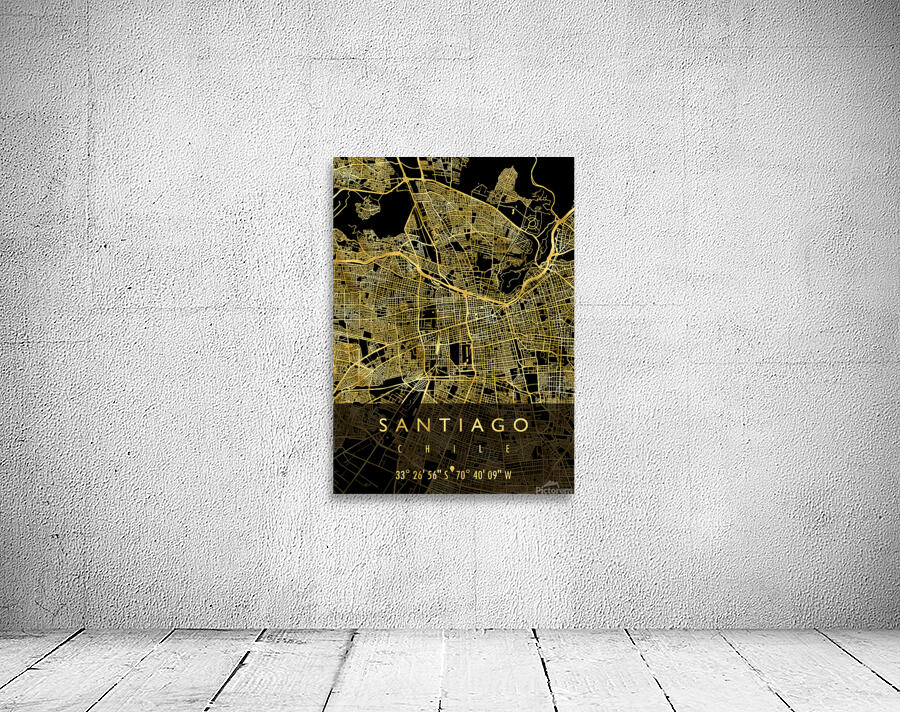 SANTIAGO MAP CHILE Wall Preview