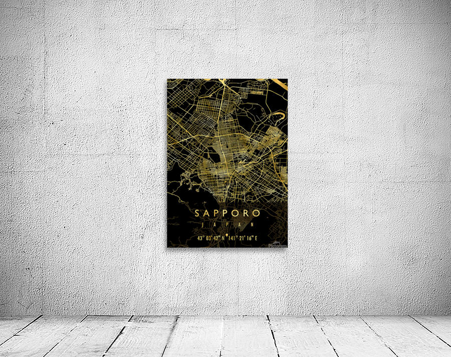 SAPPORO MAP JAPAN Wall Preview