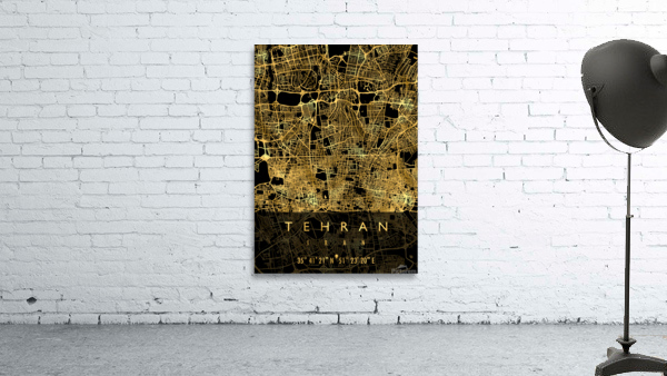TEHRAN MAP IRAN Wall Preview