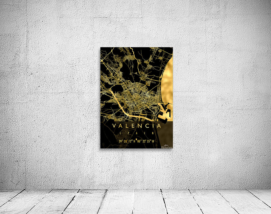 VALENCIA MAP SPAIN Wall Preview