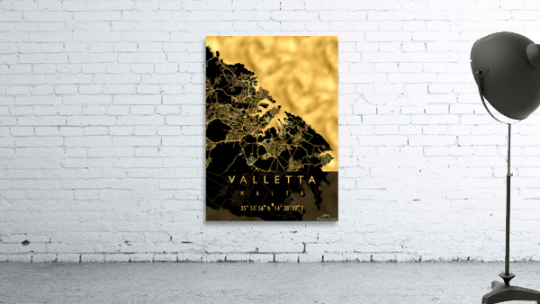 VALLETTA MAP MALTA Wall Preview