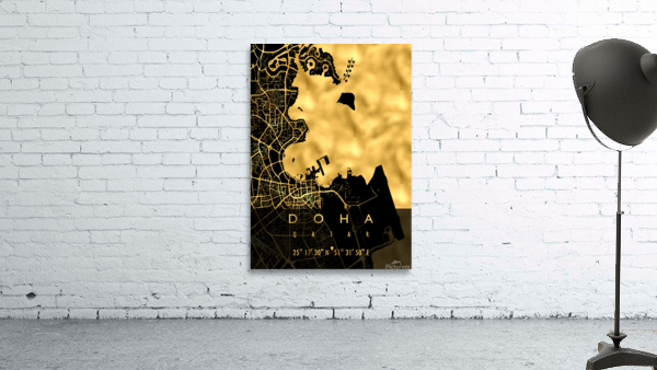 DOHA MAP QATAR Wall Preview