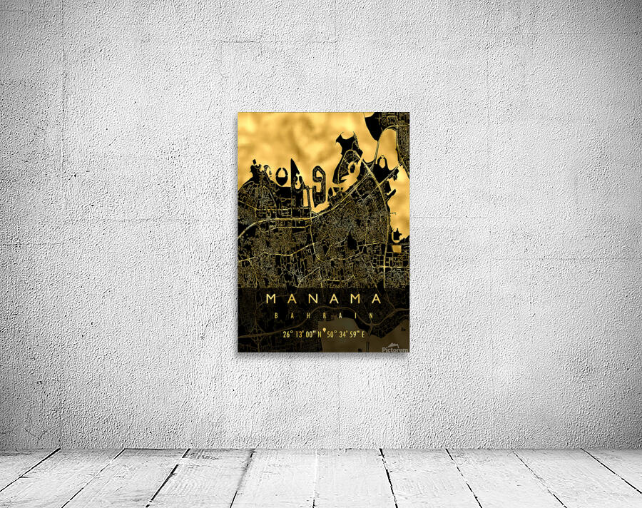 MANAMA MAP BAHRAIN Wall Preview