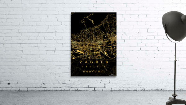 ZAGREB MAP CROATIA Wall Preview