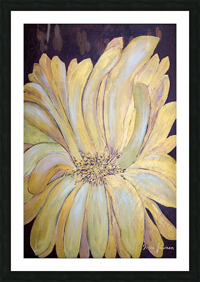 Golden Mum Picture Frame print