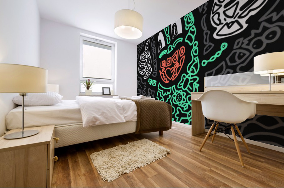 HAND DRAWN PICKLE  Mural print