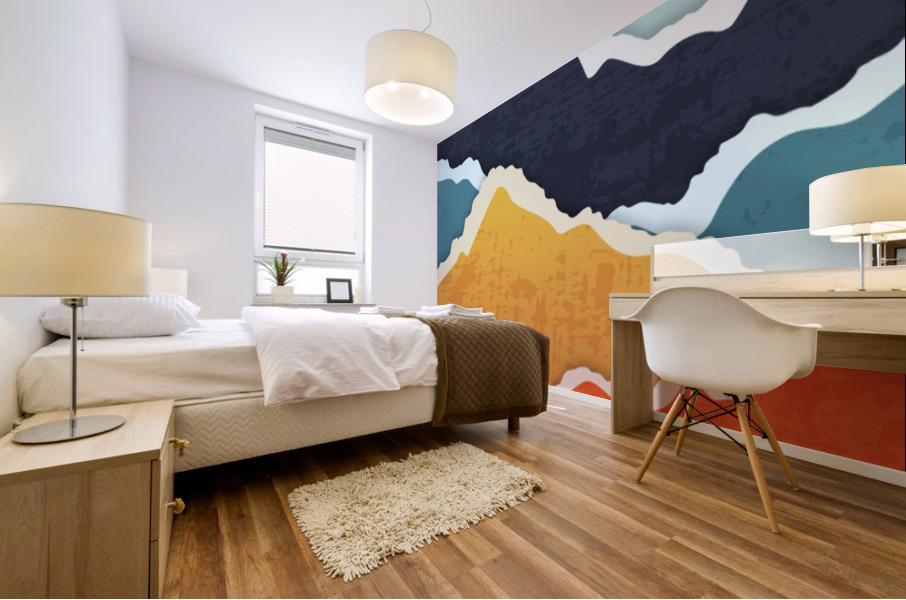 Abstract Mountains Mural print