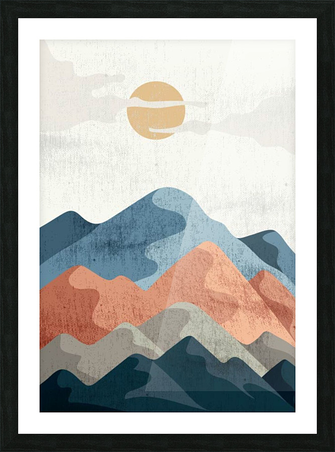 Abstract Mountain Picture Frame print