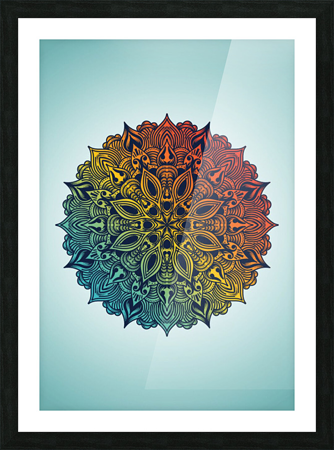 Rasta Mandala Picture Frame print
