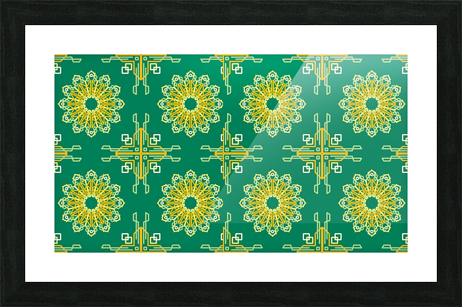 Green Geometric Picture Frame print