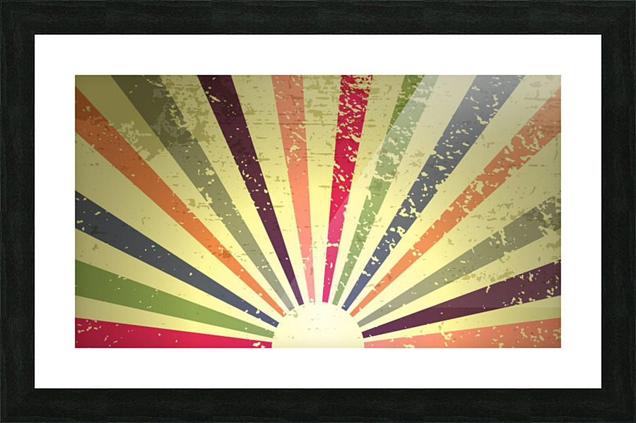 Vintage Sun Ray Picture Frame print