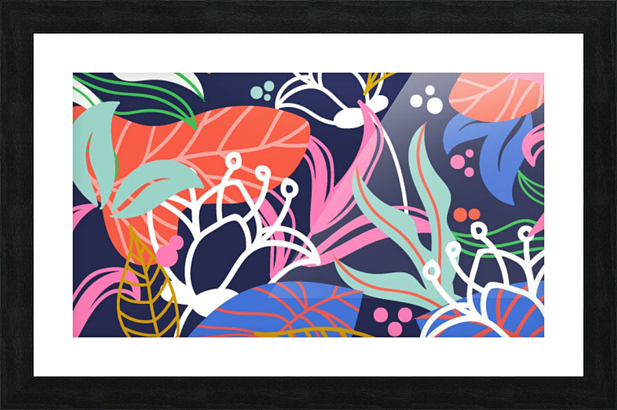 Tropical Leaves Picture Frame print