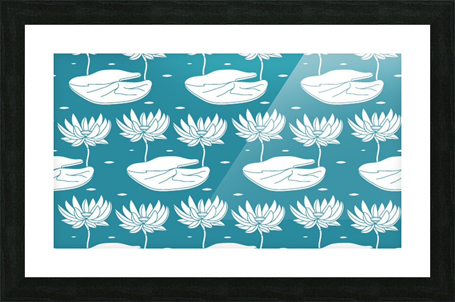 Blue Lotus Picture Frame print
