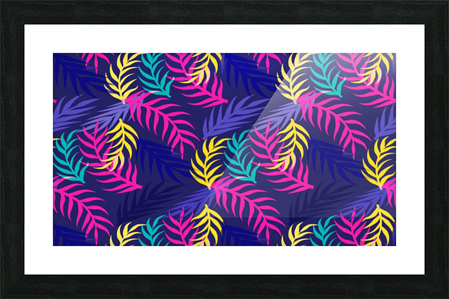 Purple Leaves Picture Frame print