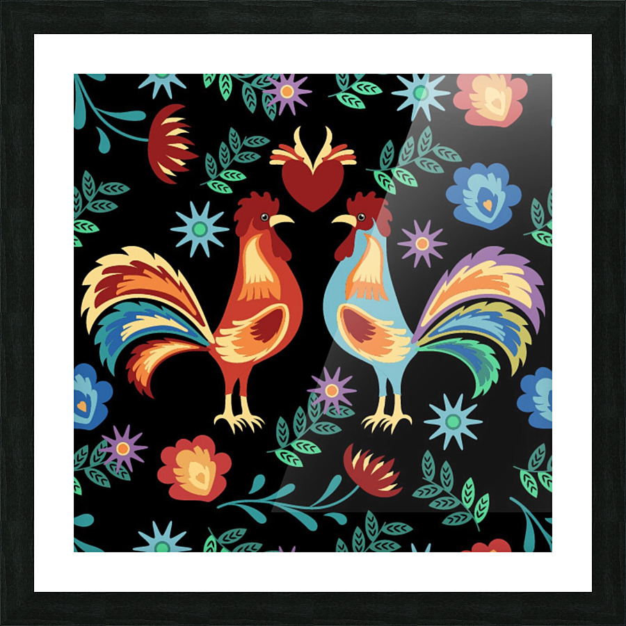 United Roosters Picture Frame print