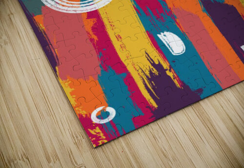 Warm Brush Strokes Pagoda puzzle