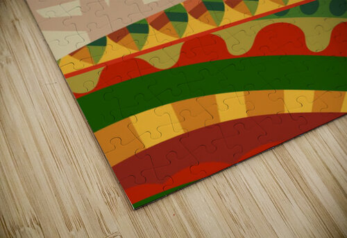 African Abstract Background Pagoda puzzle