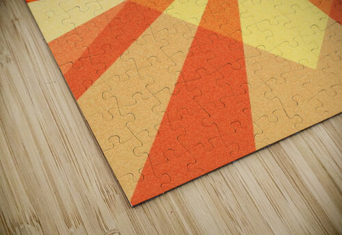 Retro Abstract Sunrise Pagoda puzzle