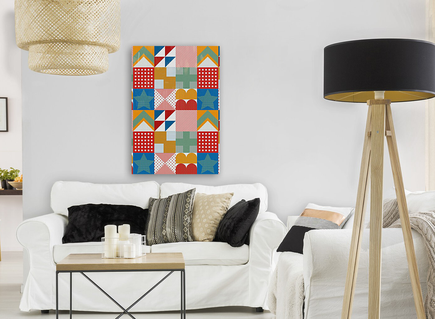 Halftone Bauhaus Pattern  Reproduction
