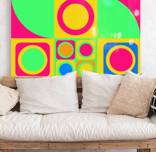Colorful Geometric Grid by Pagoda
