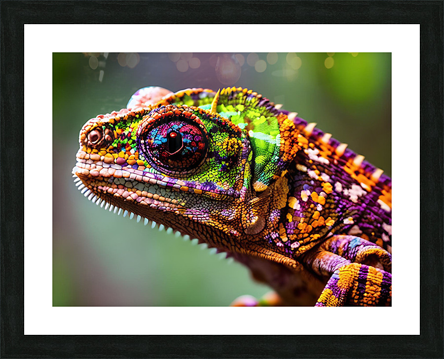 Chameleon Picture Frame print