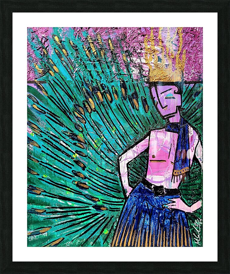 Peacock Picture Frame print