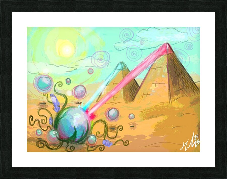 Pyramids Picture Frame print