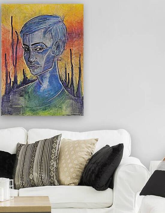 Blue Self Portrait by Morgan Collins