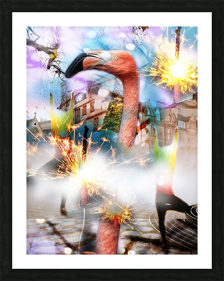 FlamingoParty Picture Frame print
