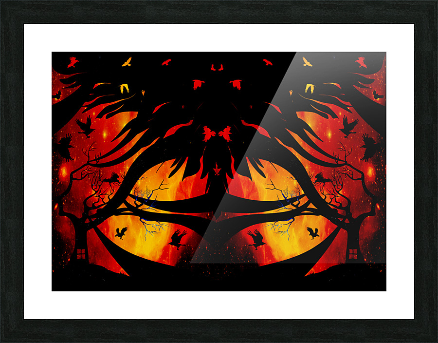 DarK Red Picture Frame print