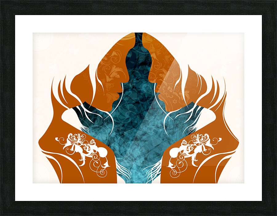 AbstractDuplicityOlvaOrgBricksSol Picture Frame print