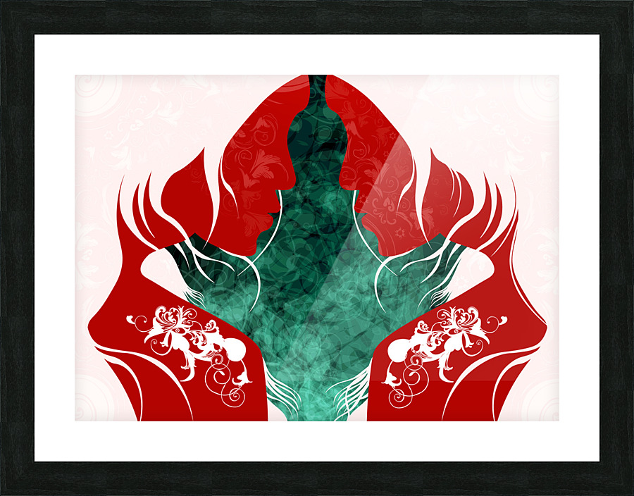 AbstractDuplicityOlvaRedTrRight Picture Frame print