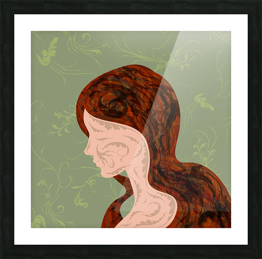 Profile2.LandPinkish Picture Frame print