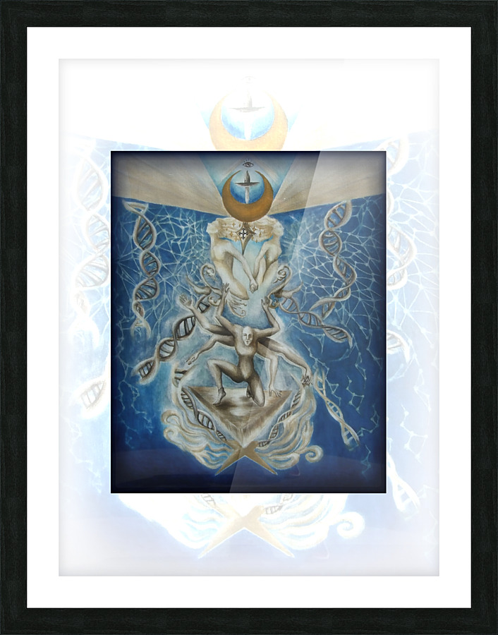 Moons.of.Amaterasu _ white background Picture Frame print