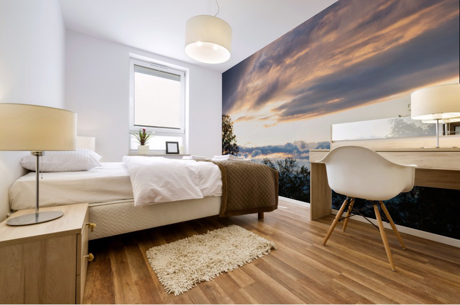 Sunset Heiligenberg Mural print