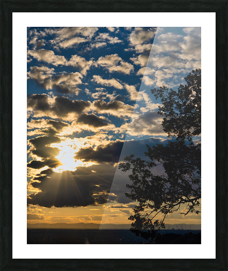 Sunset over castle Schauenburg Picture Frame print
