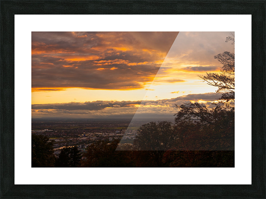 Sunset Heiligenberg Picture Frame print