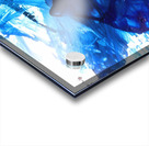 Abstract blue painting. Abstract blue paint grunge background. Acrylic print