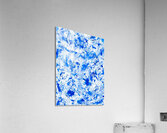 Abstract blue paint grunge background. Abstract blue painting.   Acrylic Print